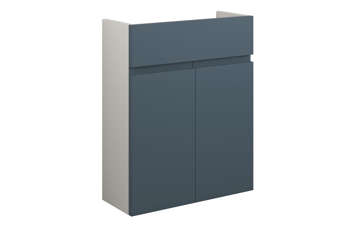 Maycarees 500mm Slim Basin Unit - Matt Arley Blue (Grey Cab),Furniture