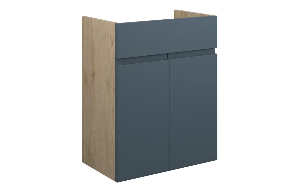 Maycarees 500mm Standard Basin Unit - Matt Arley Blue (Oak Cab),Furniture