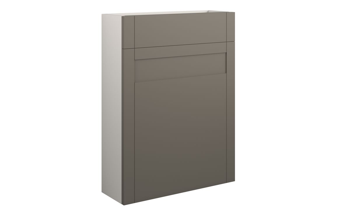 Beya 600mm Slim WC Unit - Matt Stone (Grey Cab),Furniture