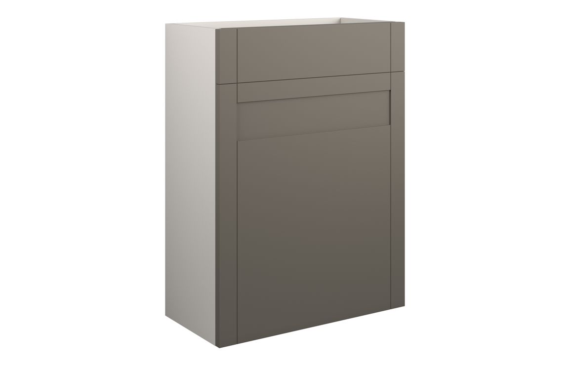 Beya 600mm Standard WC Unit - Matt Stone (Grey Cab),Furniture