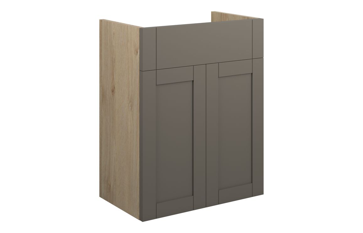 Beya 500mm Standard Basin Unit - Matt Stone (Oak Cab),Furniture