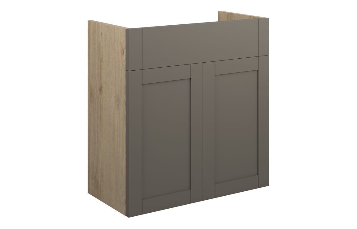 Beya 600mm Standard Basin Unit - Matt Stone (Oak Cab),Furniture