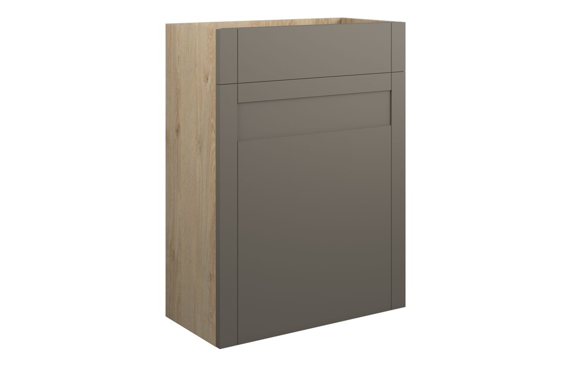 Beya 600mm Standard WC Unit - Matt Stone (Oak Cab),Furniture