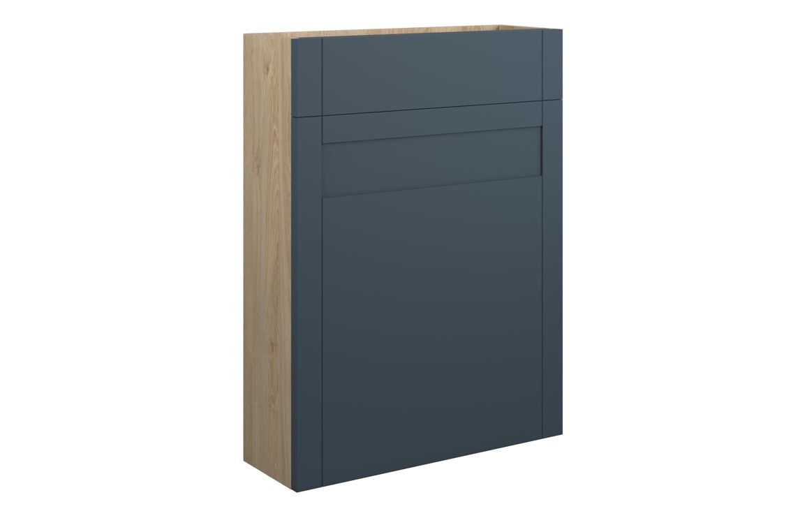 Beya 600mm Slim WC Unit - Matt Arley Blue (Oak Cab),Furniture