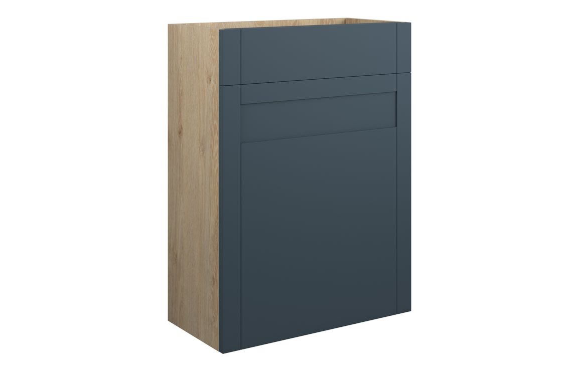 Beya 600mm Standard WC Unit - Matt Arley Blue (Oak Cab),Furniture