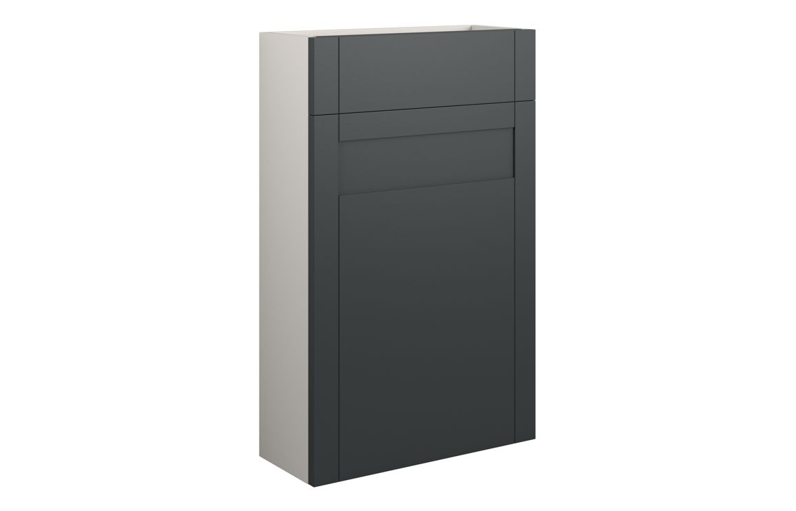 Beya 500mm Slim WC Unit - Matt Graphite Grey (Grey Cab),Furniture