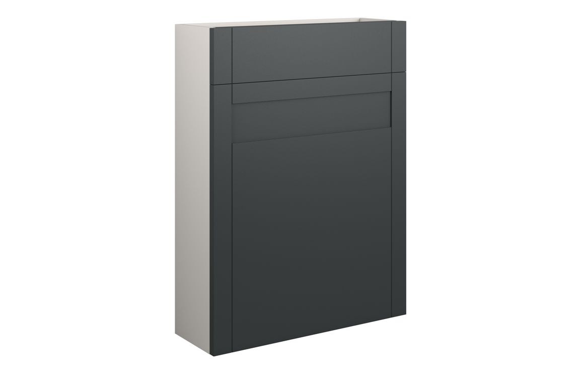 Beya 600mm Slim WC Unit - Matt Graphite Grey (Grey Cab),Furniture