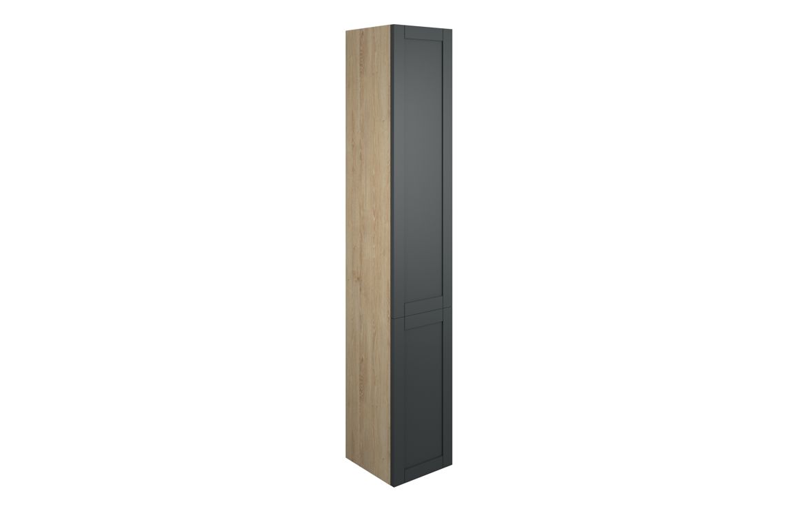 Beya 300mm Tall Unit - Matt Graphite Grey (Oak Cab),Furniture