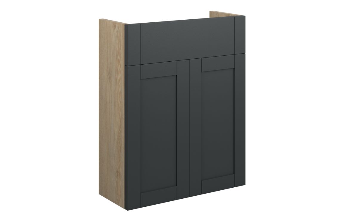 Beya 500mm Slim Basin Unit - Matt Graphite Grey (Oak Cab),Furniture