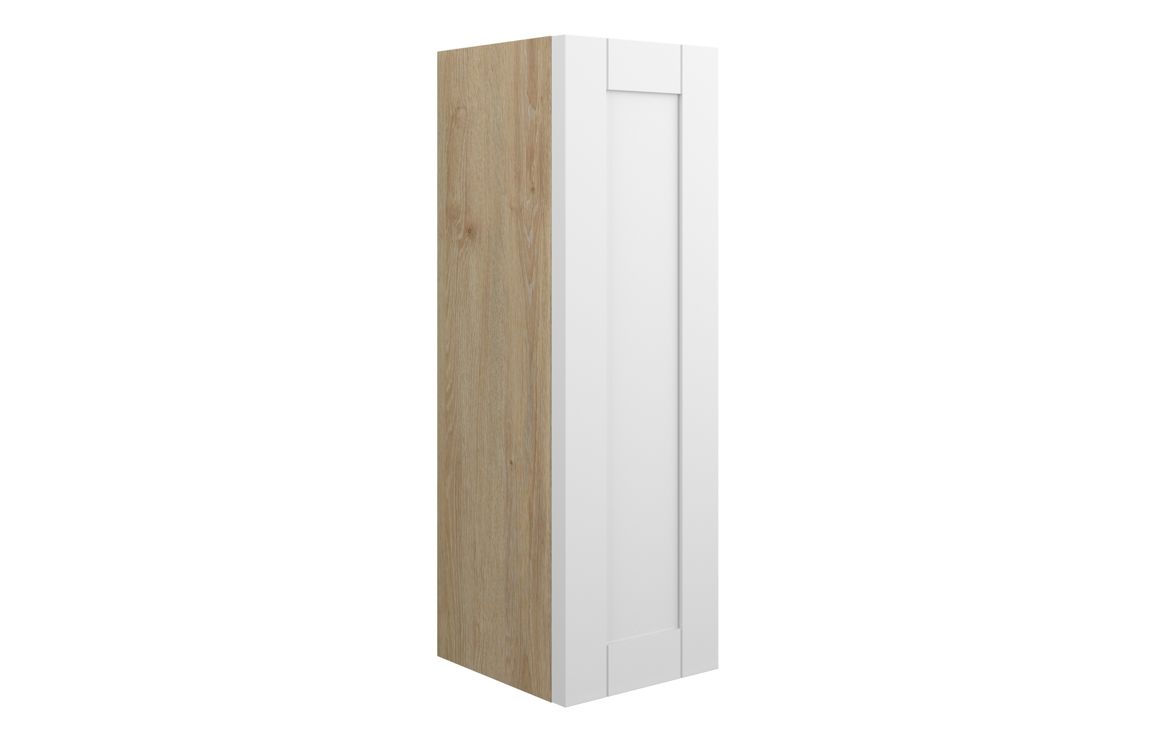 Beya 200mm Slim Base Unit - Matt White (Oak Cab),Furniture