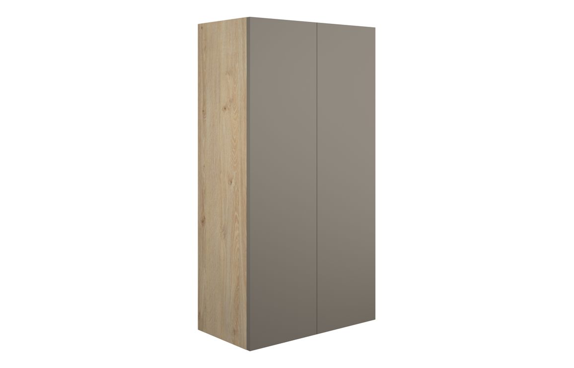 Theoden 600mm Standard 2 Door Storage Unit - Matt Stone (Oak Cab),Furniture