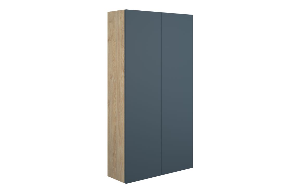 Theoden 600mm Slim 2 Door Storage Unit - Matt Arley Blue (Oak Cab),Furniture