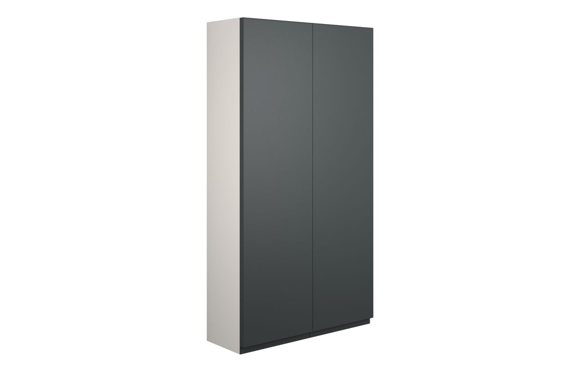 Maycarees 600mm Slim 2 Door Storage Unit - Matt Graphite Grey (Grey Cab),Furniture