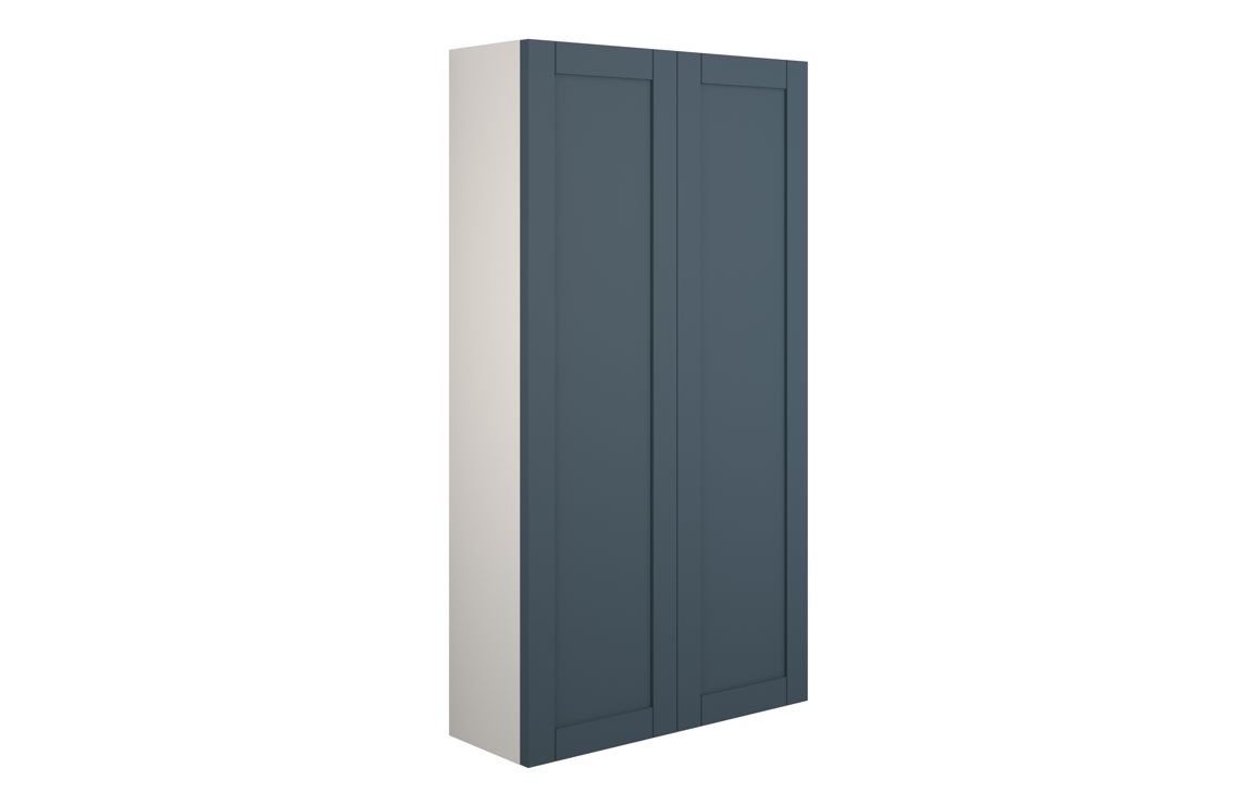 Beya 600mm Slim 2 Door Storage Unit - Matt Arley Blue (Grey Cab),Furniture