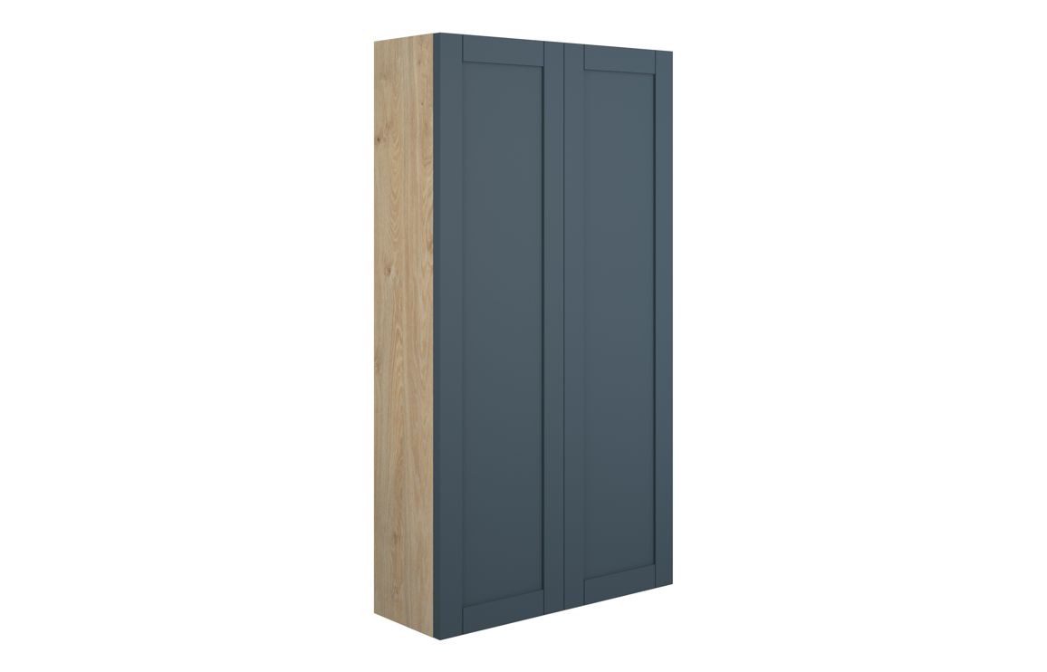 Beya 600mm Slim 2 Door Storage Unit - Matt Arley Blue (Oak Cab),Furniture
