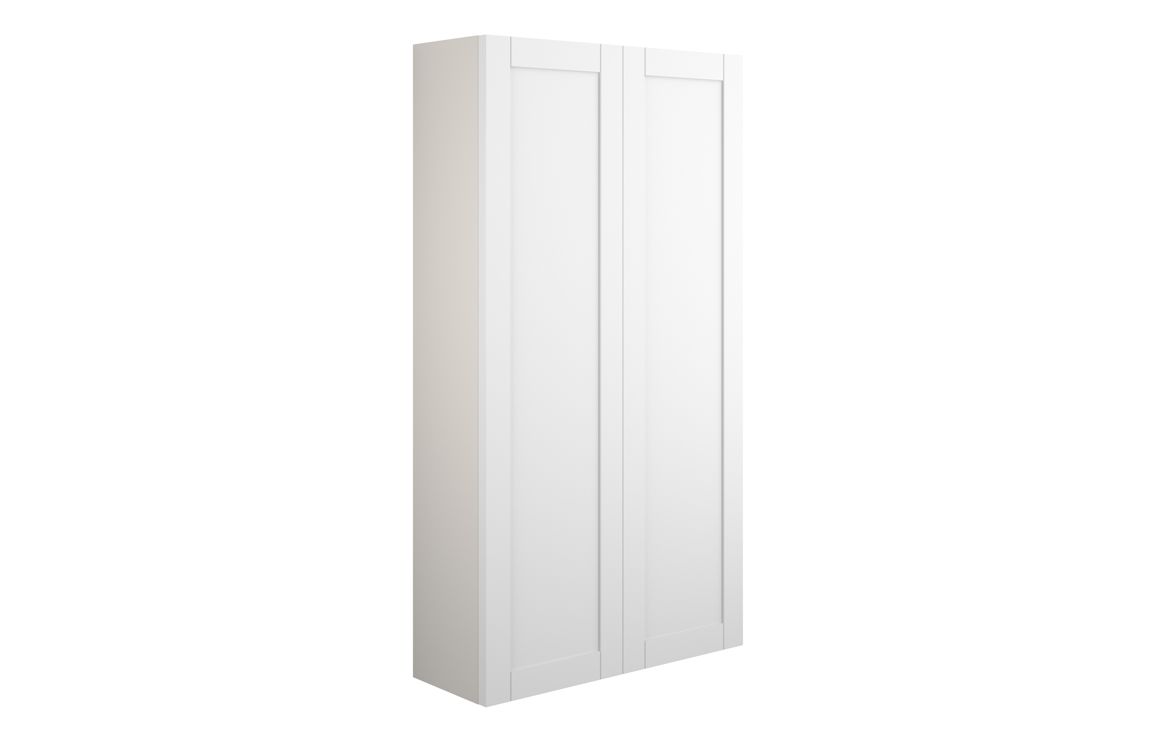 Beya 600mm Slim 2 Door Storage Unit - Matt White (Grey Cab),Furniture