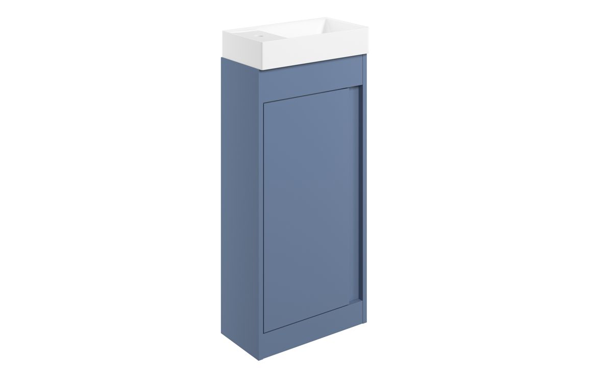 Rosaelle 410mm Floor Standing Unit Inc. Basin - Matt Misty Blue,Furniture