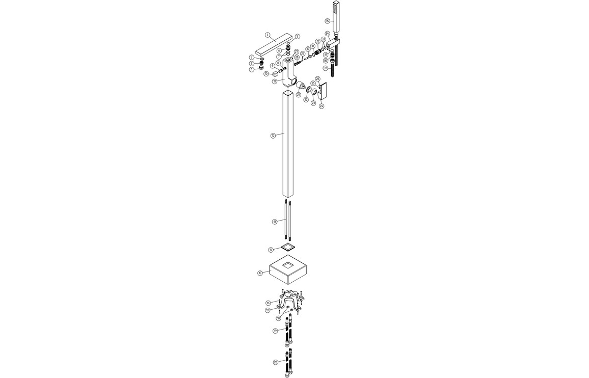 Veramont Floor Standing Bath/Shower Mixer - Chrome, Bathroom Taps - Image 2