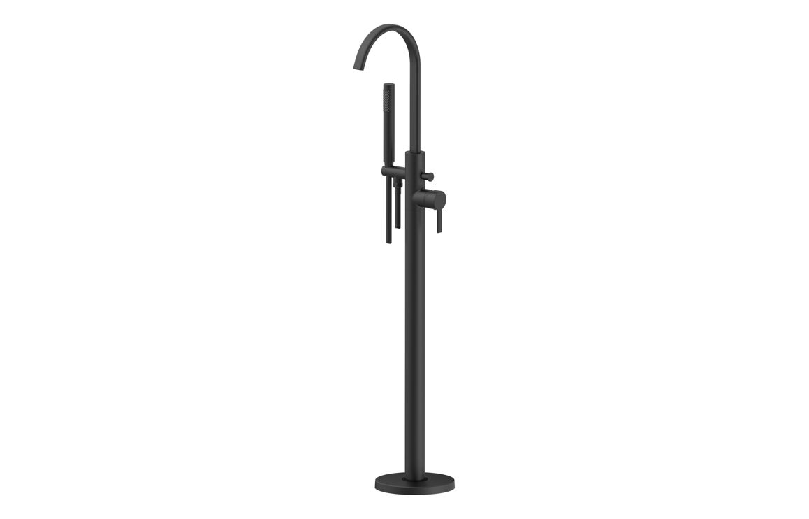 Oranisse Floor Standing Bath/Shower Mixer - Matt Black, Bathroom Taps