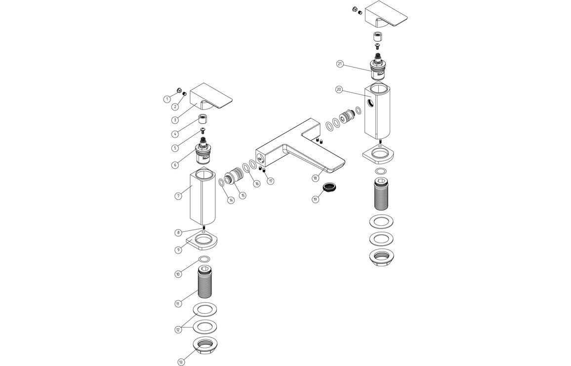 Philelisse Bath Filler - Chrome, Bathroom Taps - Image 2
