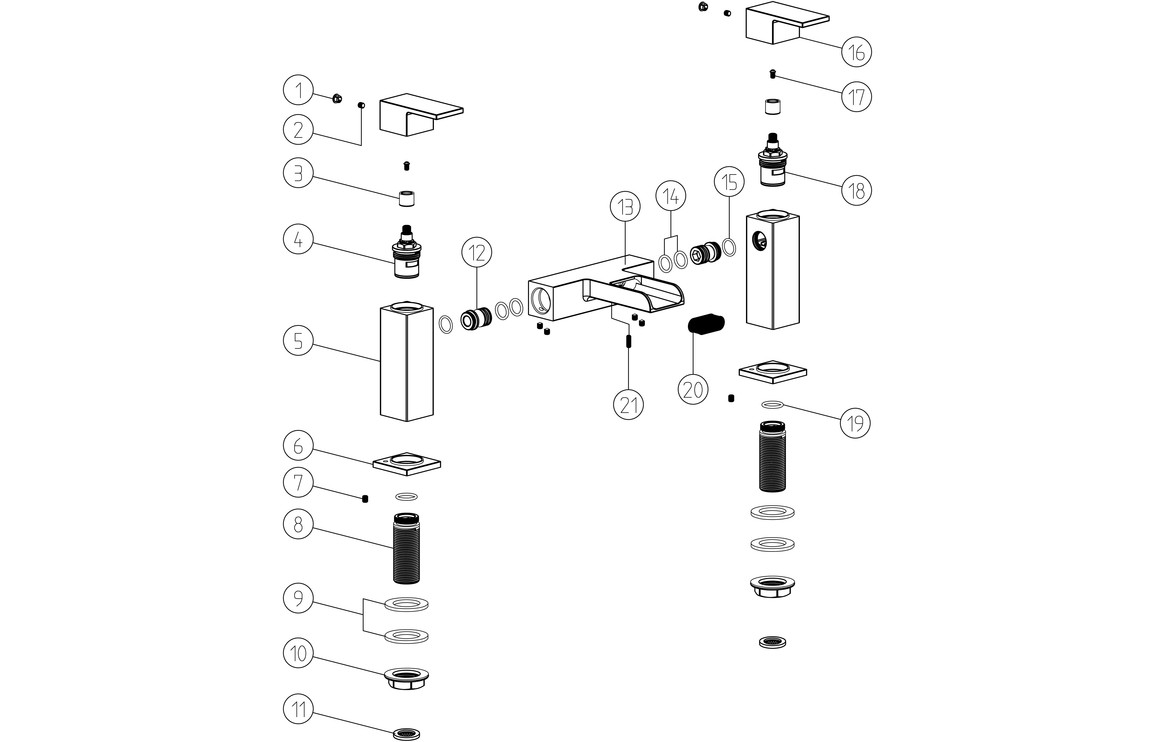 Thalisse Bath Filler - Chrome, Bathroom Taps - Image 2