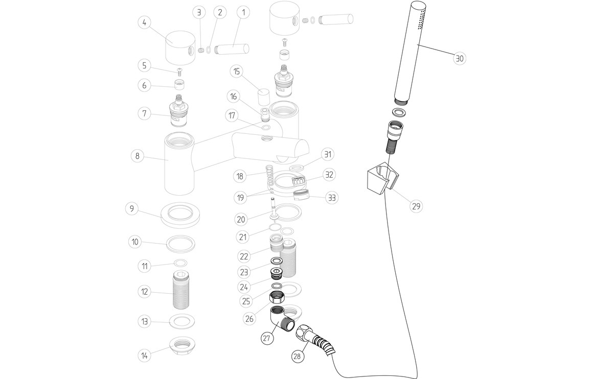 Lumaoise Bath/Shower Mixer & Bracket - Chrome, Bathroom Taps - Image 2