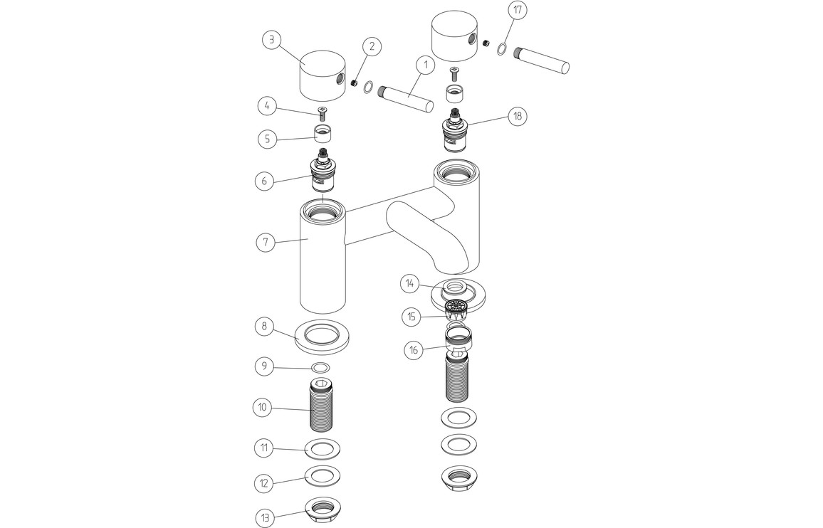 Oranine Bath Filler - Brushed Brass, Bathroom Taps - Image 2