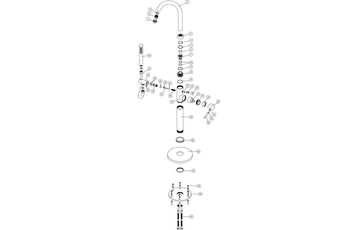 Oranine Floor Standing Bath/Shower Mixer - Brushed Brass, Bathroom Taps - Image 2