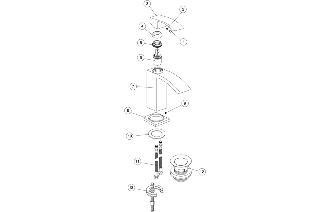 Lumaithia Cloakroom Basin Mixer - Chrome, Bathroom Taps - Image 2