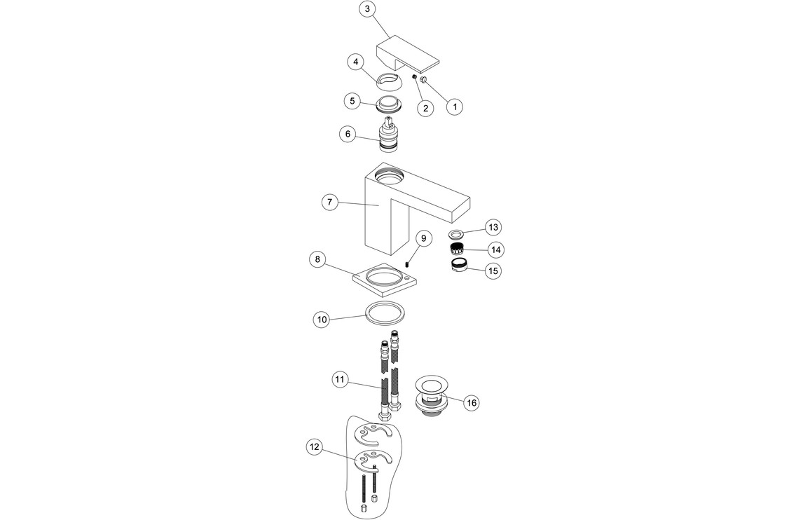 Veramont Basin Mixer & Waste - Chrome, Bathroom Taps - Image 2