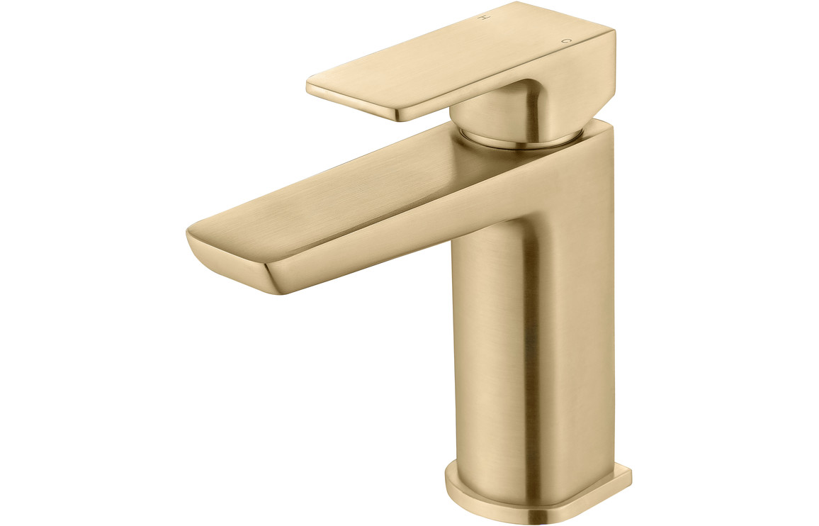 Philelisse Basin Mixer & Waste - Brushed Brass, Bathroom Taps