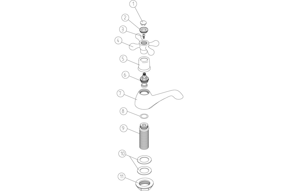 Thaline Basin Pillar Taps - Chrome, Bathroom Taps - Image 2