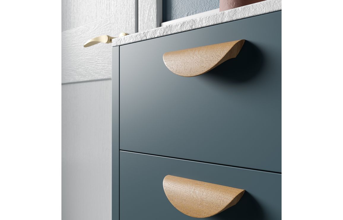 Theoden 600mm Standard Basin Unit - Matt Arley Blue (Grey Cab),Furniture - Image 4