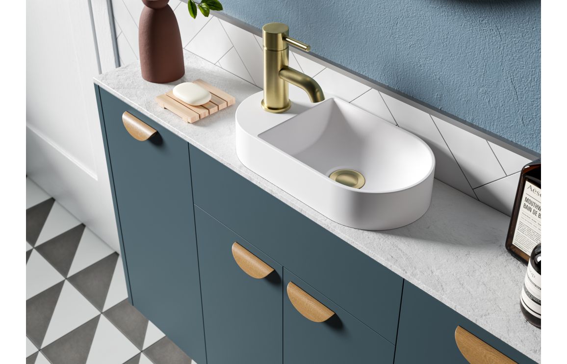 Theoden 600mm Standard Basin Unit - Matt Arley Blue (Grey Cab),Furniture - Image 3