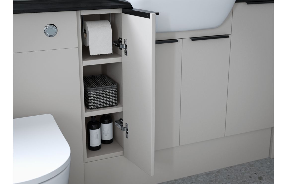 Theoden 600mm Standard Basin Unit - Matt Dove Grey (Grey Cab),Furniture - Image 3