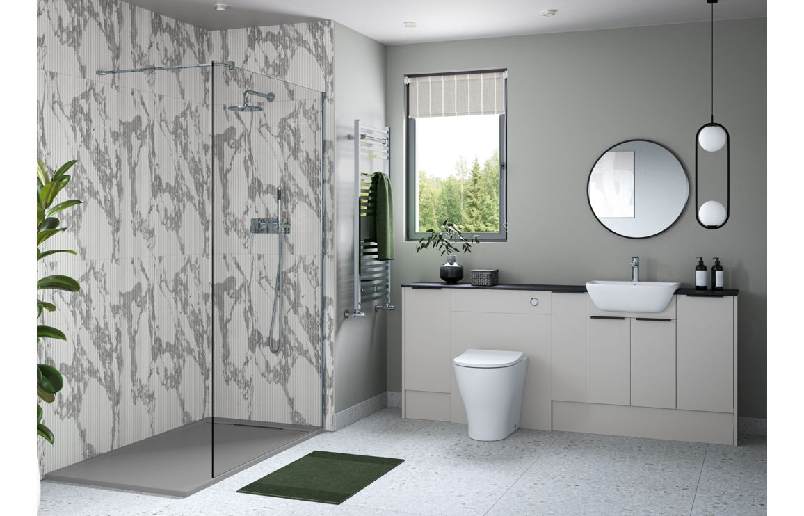 Theoden 600mm Standard Basin Unit - Matt Dove Grey (Grey Cab),Furniture - Image 2