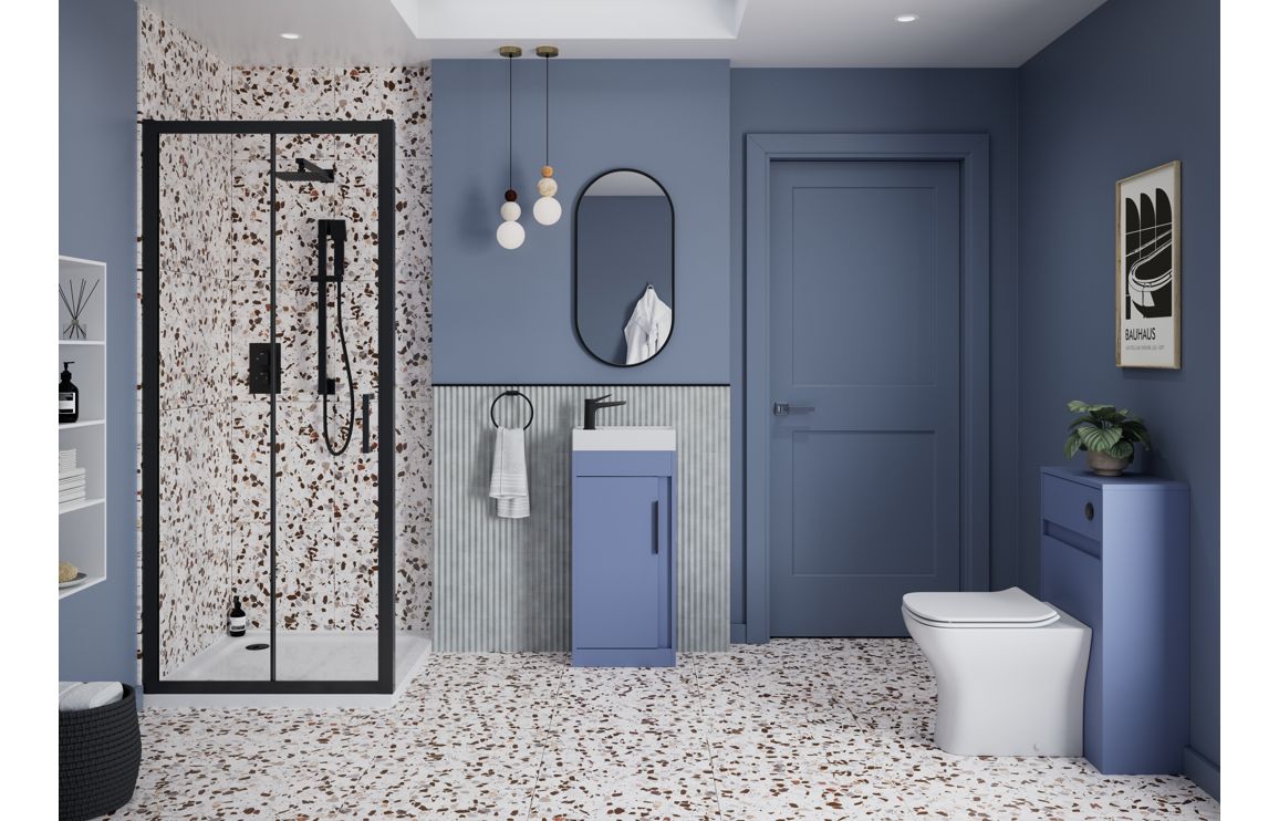 Rosaelle 510mm Wall Hung Unit Inc. Basin - Matt Misty Blue,Furniture - Image 2