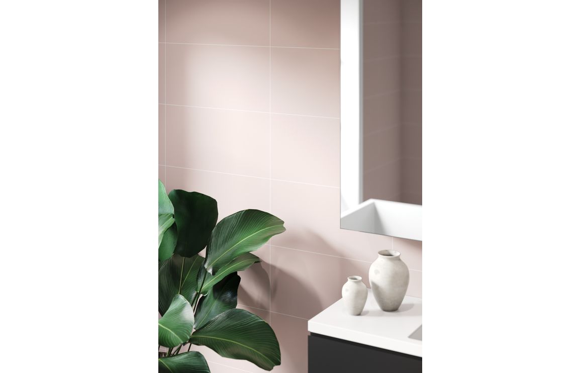 Wall Panels, Fibo Contemporary - Dusky Pink (Tile Effect) - Pk/2 - Image 7