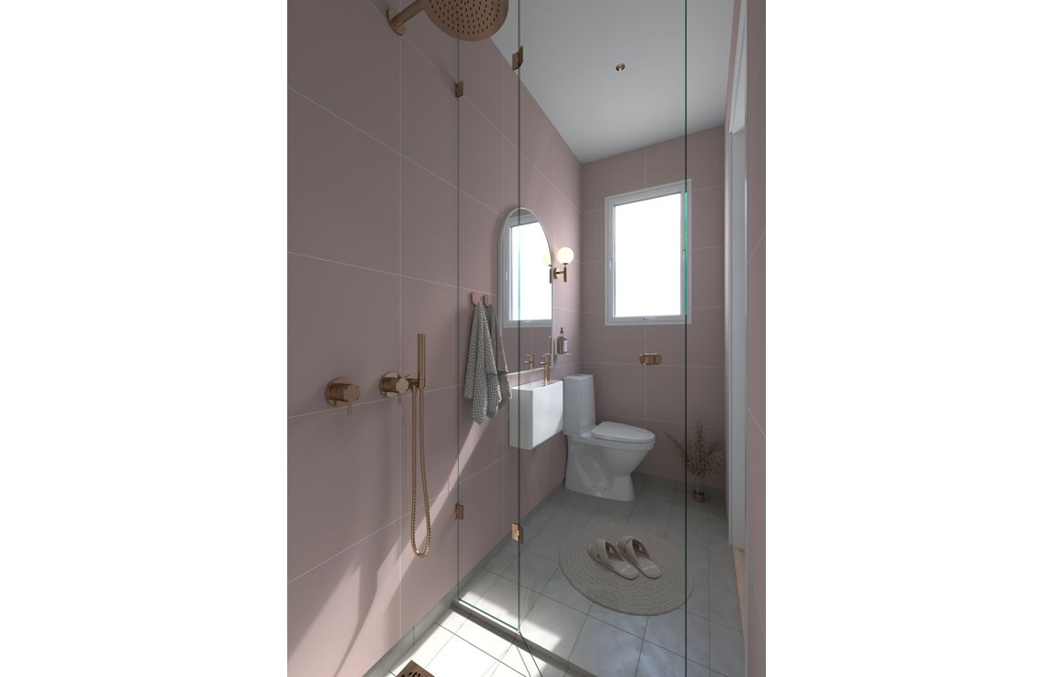 Wall Panels, Fibo Contemporary - Dusky Pink (Tile Effect) - Pk/2 - Image 10
