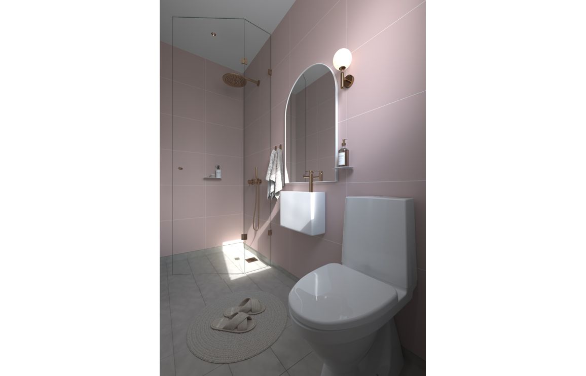 Wall Panels, Fibo Contemporary - Dusky Pink (Tile Effect) - Pk/2 - Image 11