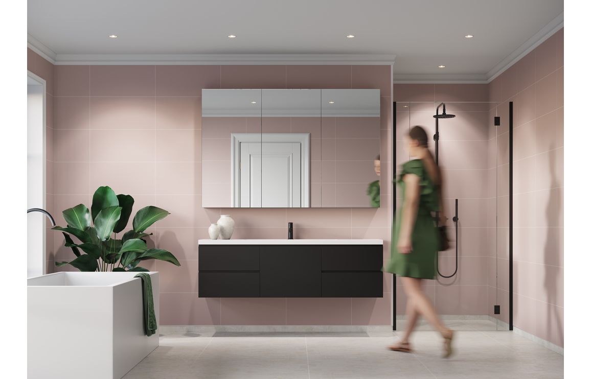 Wall Panels, Fibo Contemporary - Dusky Pink (Tile Effect) - Pk/2 - Image 3