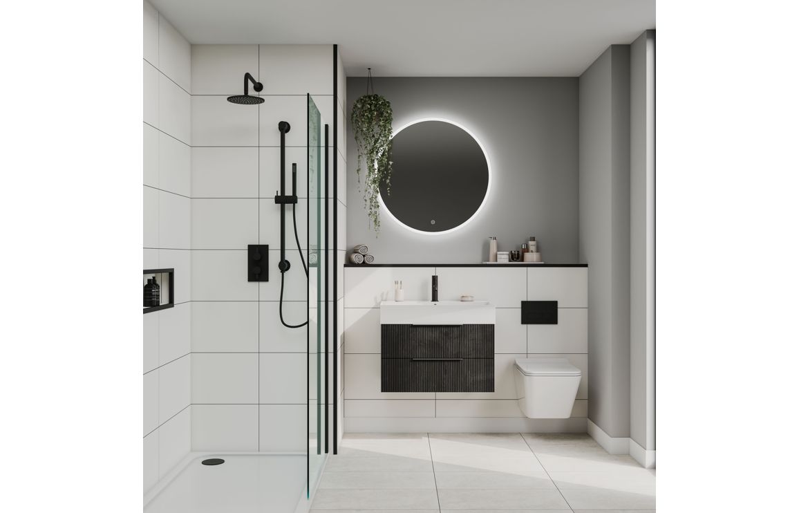 Wall Panels, Fibo Contemporary - White Contrast (Tile Effect) - Pk/2 - Image 4