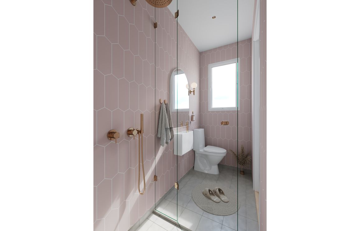 Wall Panels, Fibo Urban - Dusky Pink (Elongated Hexagonal) - Single - Image 10