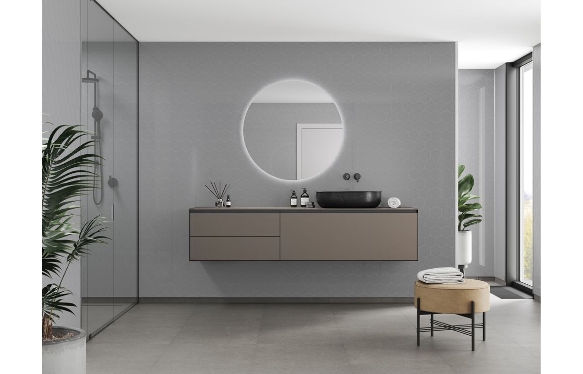 Wall Panels, Fibo Urban - Medium Grey (Hexagonal) - Pk/2 - Image 3
