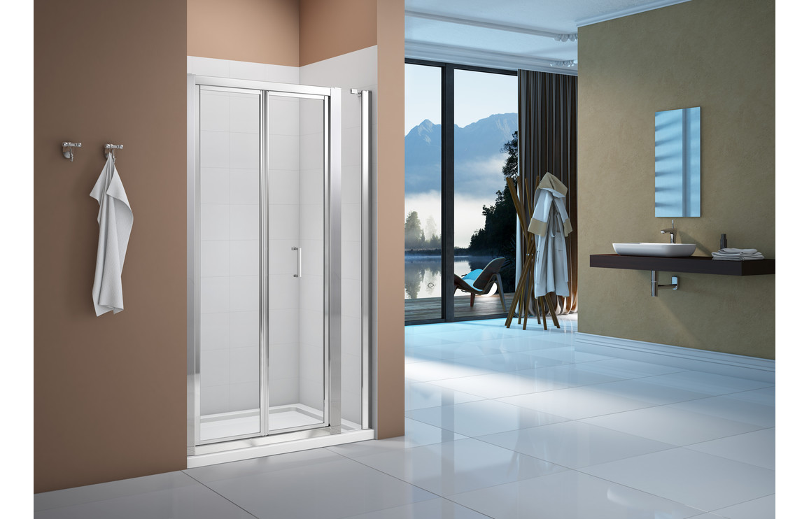 Merlyn Vivid Boost 800mm Bi-fold Door,Polished Chrome - Image 3