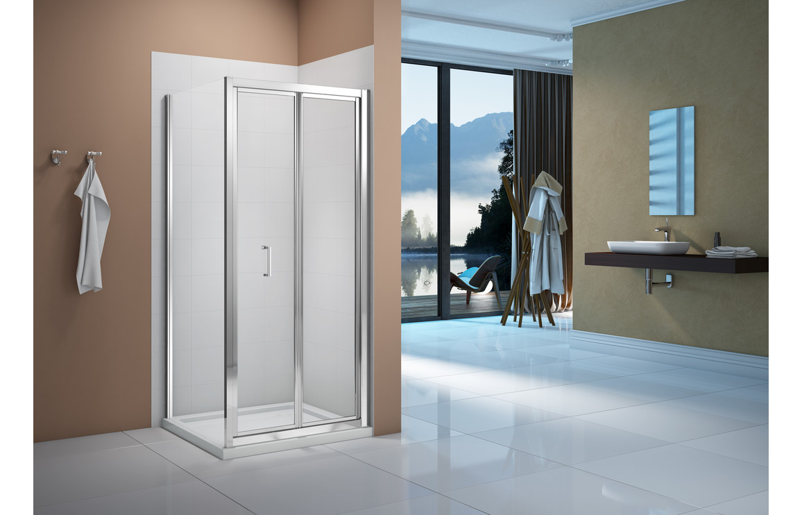 Merlyn Vivid Boost 800mm Bi-fold Door,Polished Chrome - Image 4