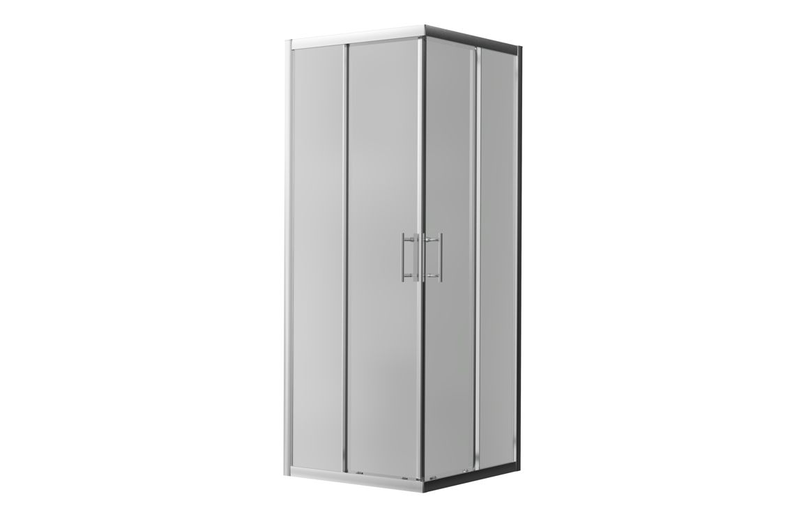 Calaisse Easy-Fit 760mm Corner Entry Door - Chrome,Chrome - Image 2