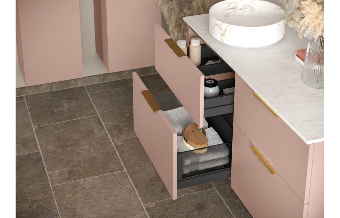 Velisse 1210mm Floor Standing 4 Door Basin Unit & 2TH Basin - Matt White,Furniture - Image 3