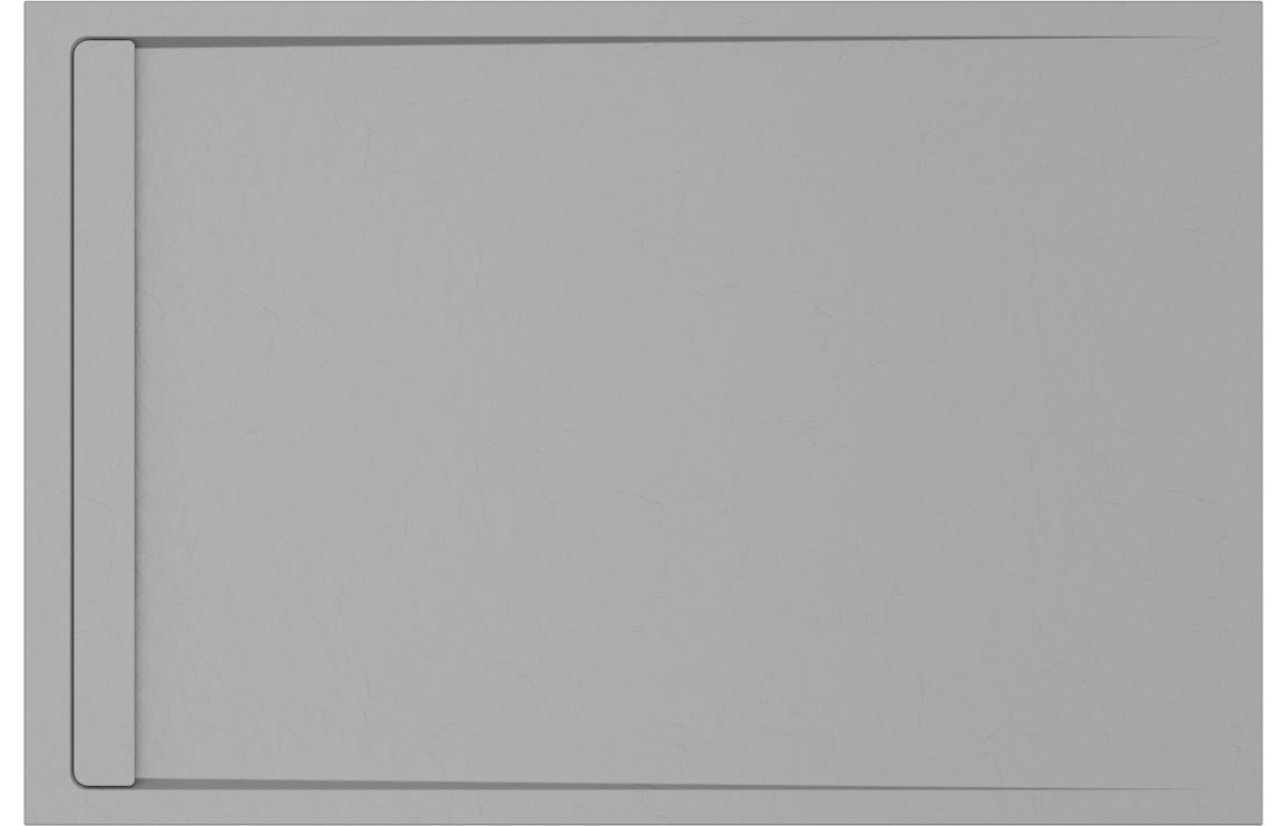 30mm Slate 1400x800mm Rectangular Tray & Waste - Grey, Etoile,