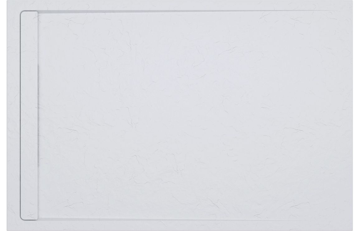 30mm Slate 1700x800mm Rectangular Tray & Waste - White, Etoile,